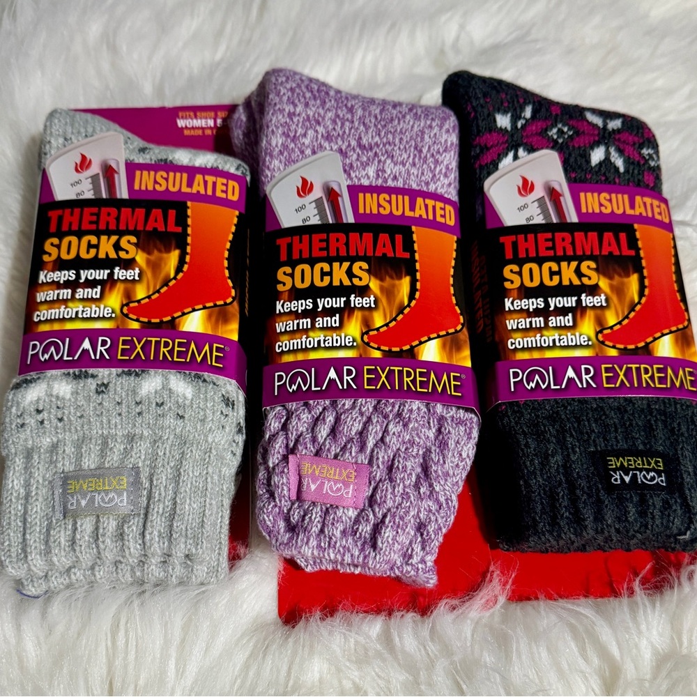 Polar Extreme Insulated Women's Thermal Outdoor 3 Pack Socks